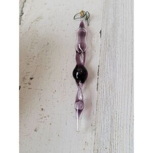 Purple Abstract liquid swirl ornament Xmas decor